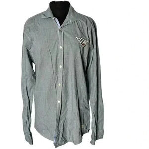 Scotch & Soda Checked Button Front Long Sleeve Casual Dress Shirt Size XL